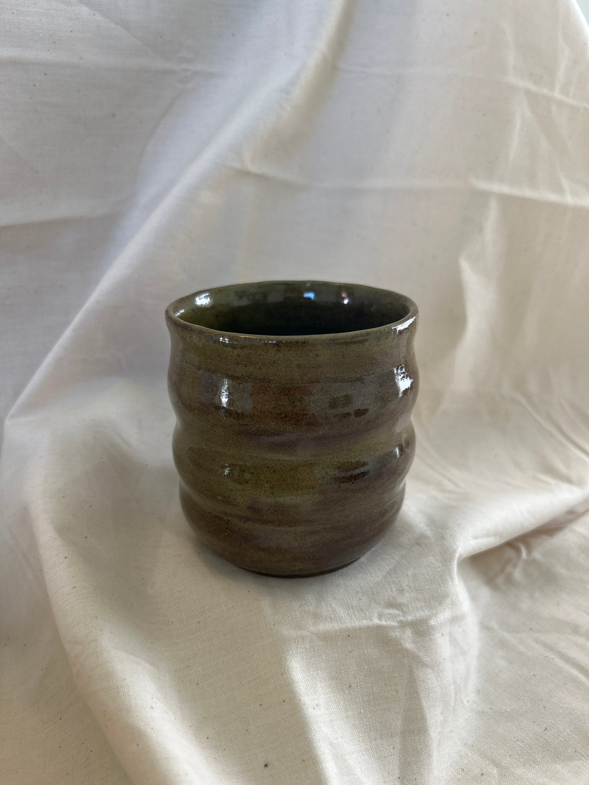 Olive green mug (no handle)
