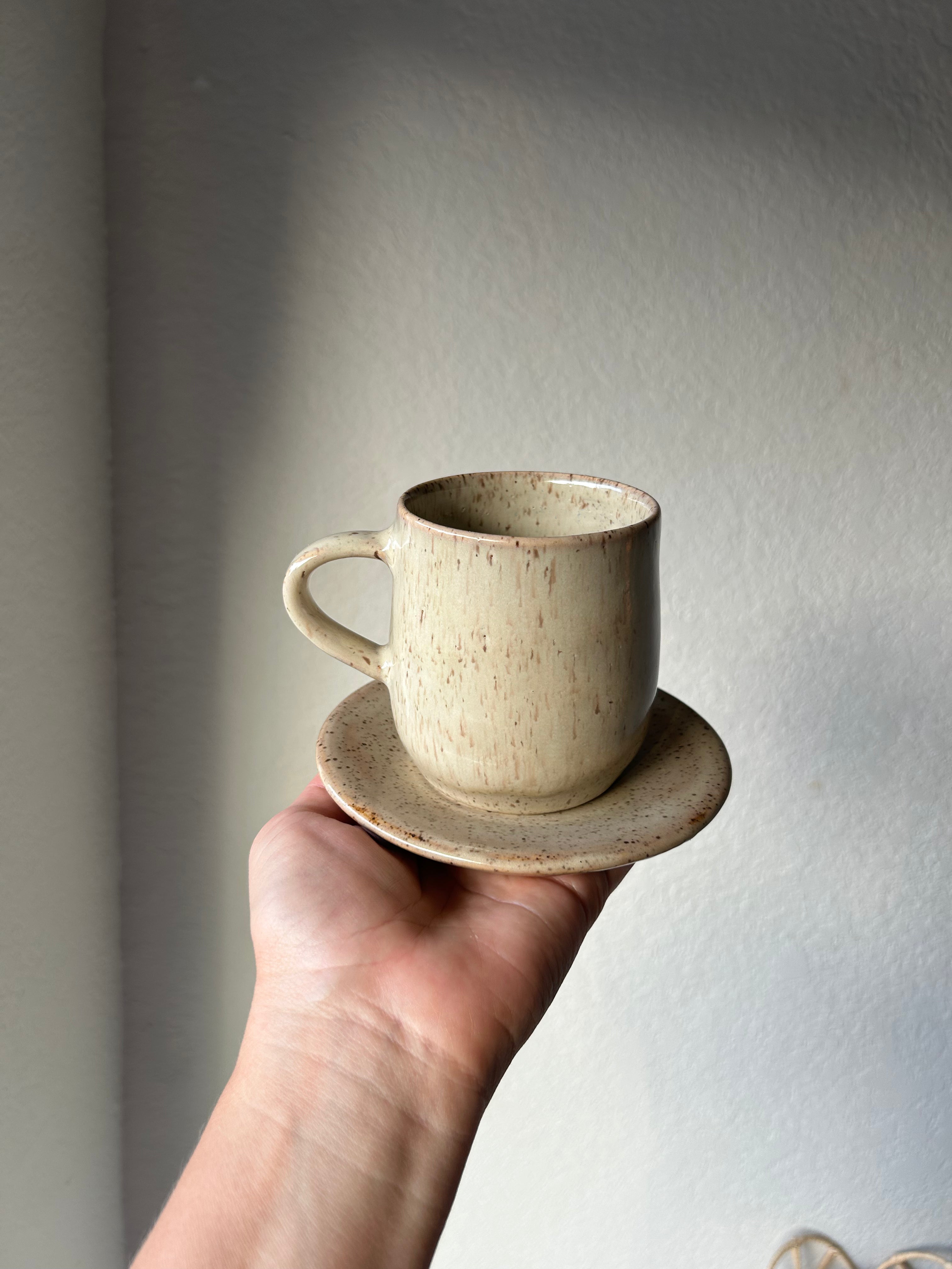 Mug and small plate set